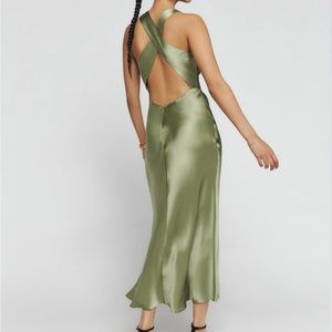 Reformation Casette Silk Dress